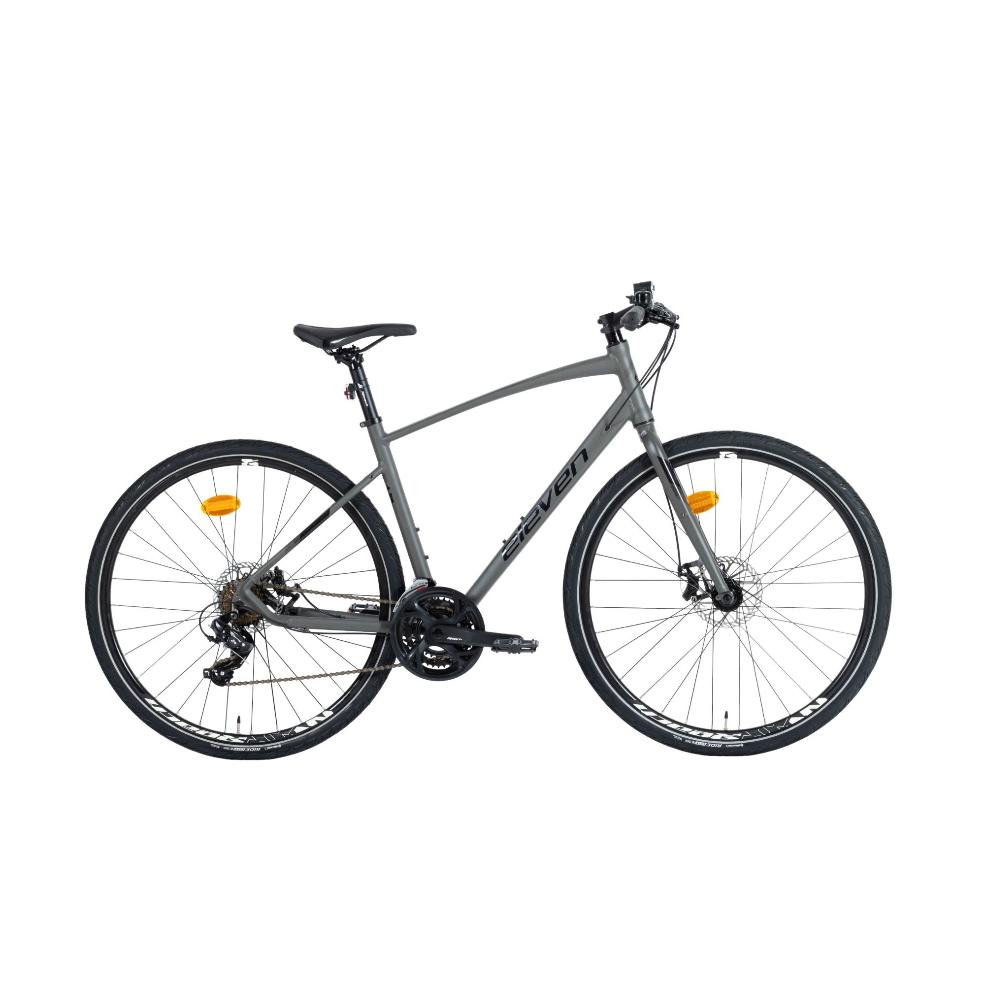 BICICLETA DE CIUDAD ELEVEN FREEZ 1.0 UNISEX GRIS / NEGRO MATE – TALLA S